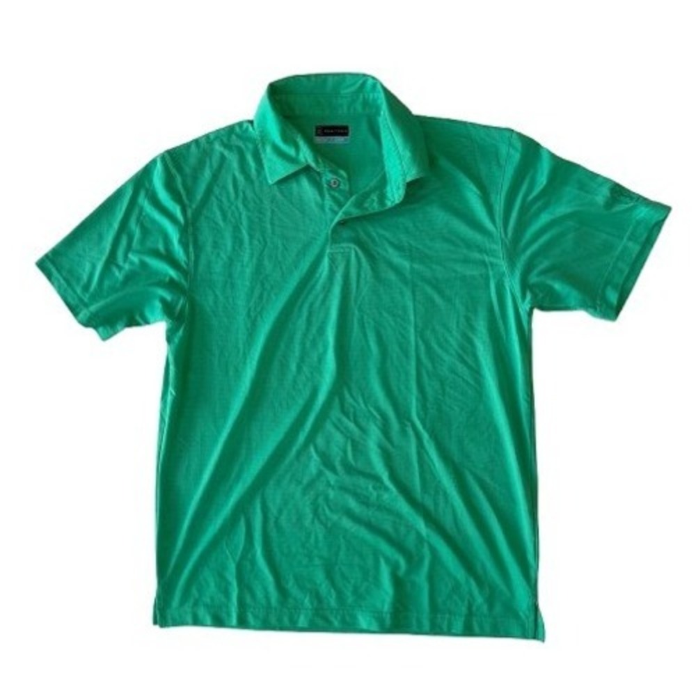 PGA Tour‎ Mens Golf Polo Shirt L Green Short Sleeve Performance Athletic Casual